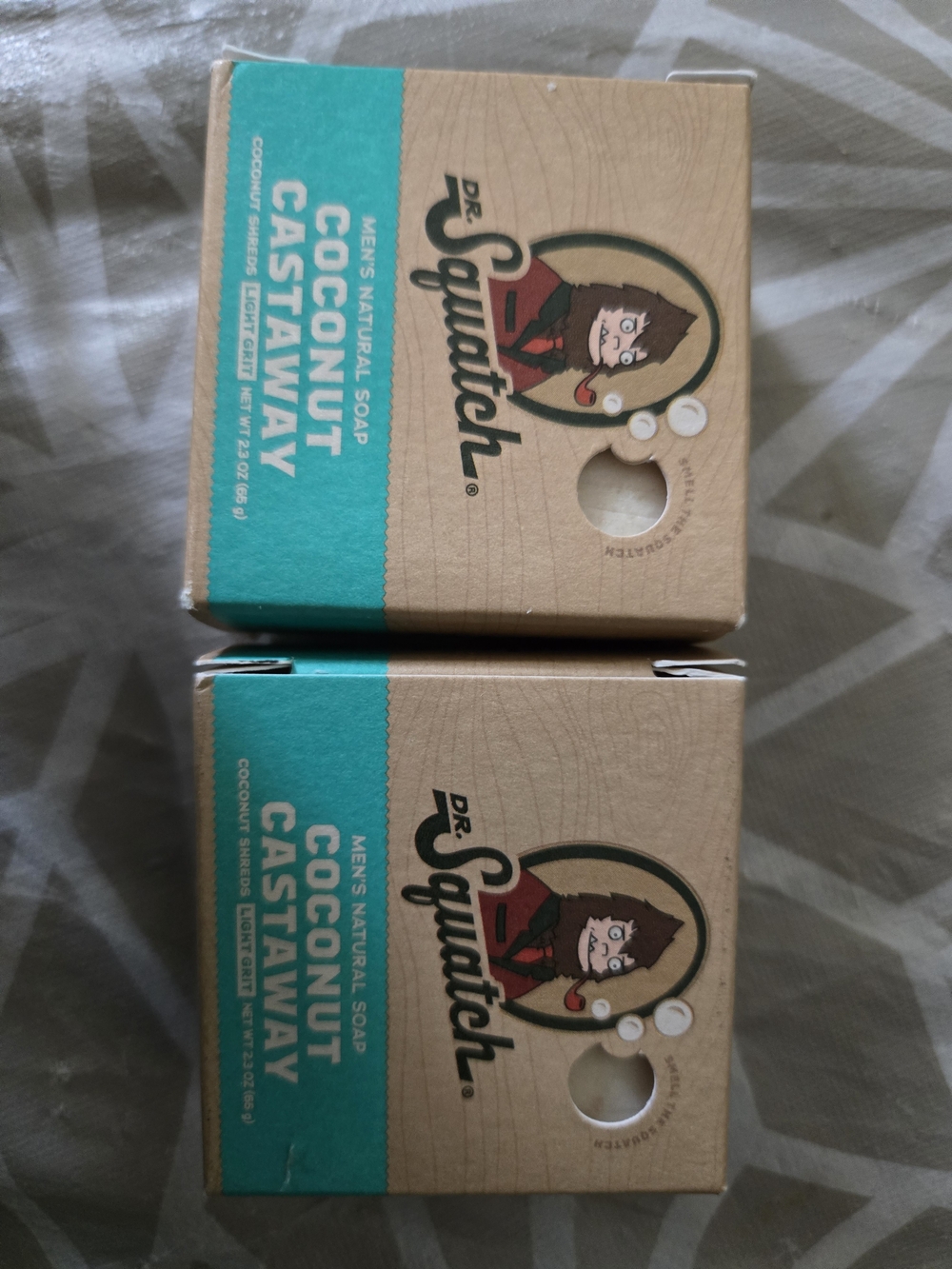 Dr. Squatch Coconut Castaway Men's Natural Soap - Teal & Brown 3 Packs For $15